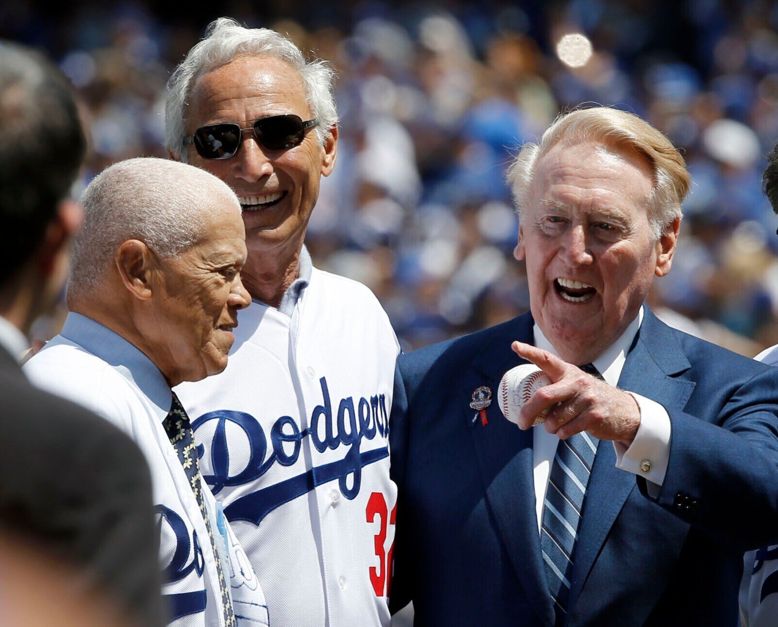 Vin Scully, Sandy Koufax, Maury Wills